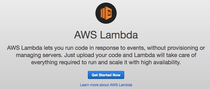 Amazon Lambda Splash screen